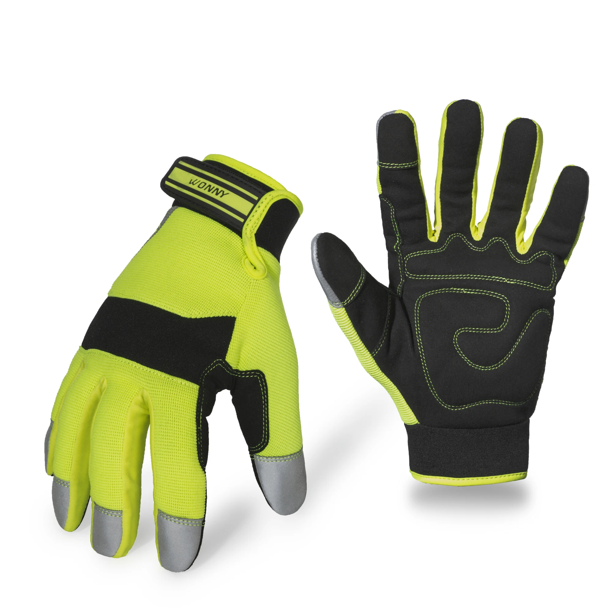 Mechanics Gloves, Hi Vis Green, XXS, PR by Ringers Gloves - 2