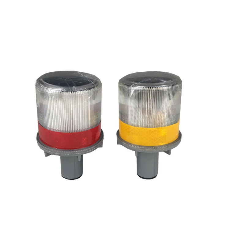 Solar LED flashing warning traffic cone  light for road safety