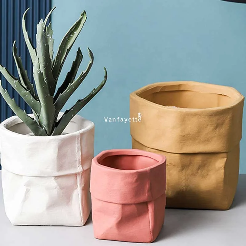 8" Gray Terracotta Pots Green Plant Pot Cheap Large Planters Farmhouse Planters Blue Pottery