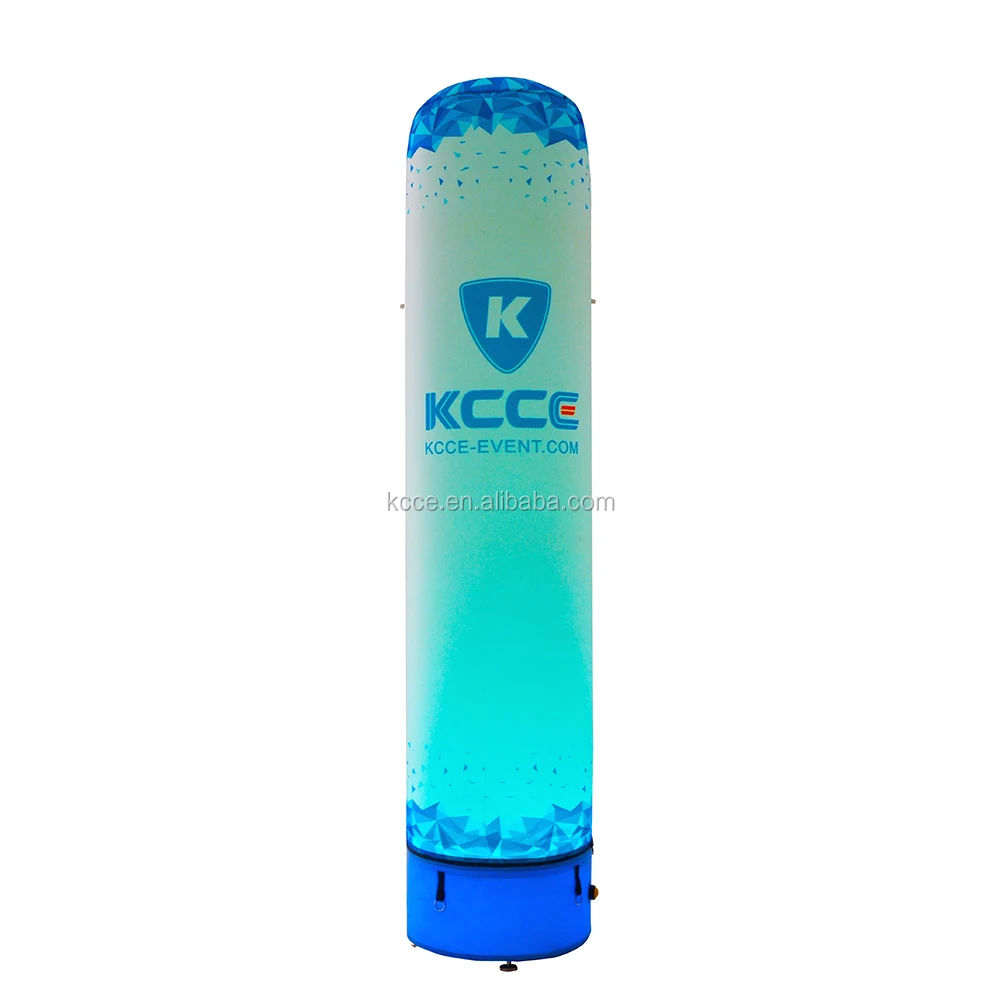 KCCE Commercial Outdoor Decoration Custom Large LED Inflatable Column / Inflatable Pillar//