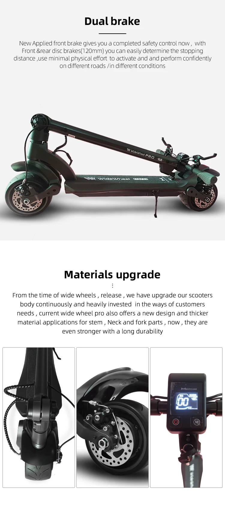 Wide wheel pro china electric scooter powerful electric scooter adult hot sale electric scooter 1000w