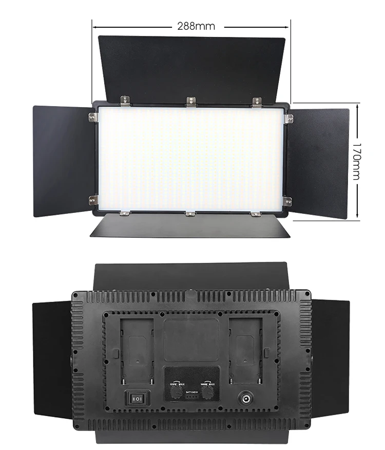 Dimmable LED Video Light Panel 12inch 60W 3200-5600K Photography Shooting with 2M Light Stand for Photo Studio