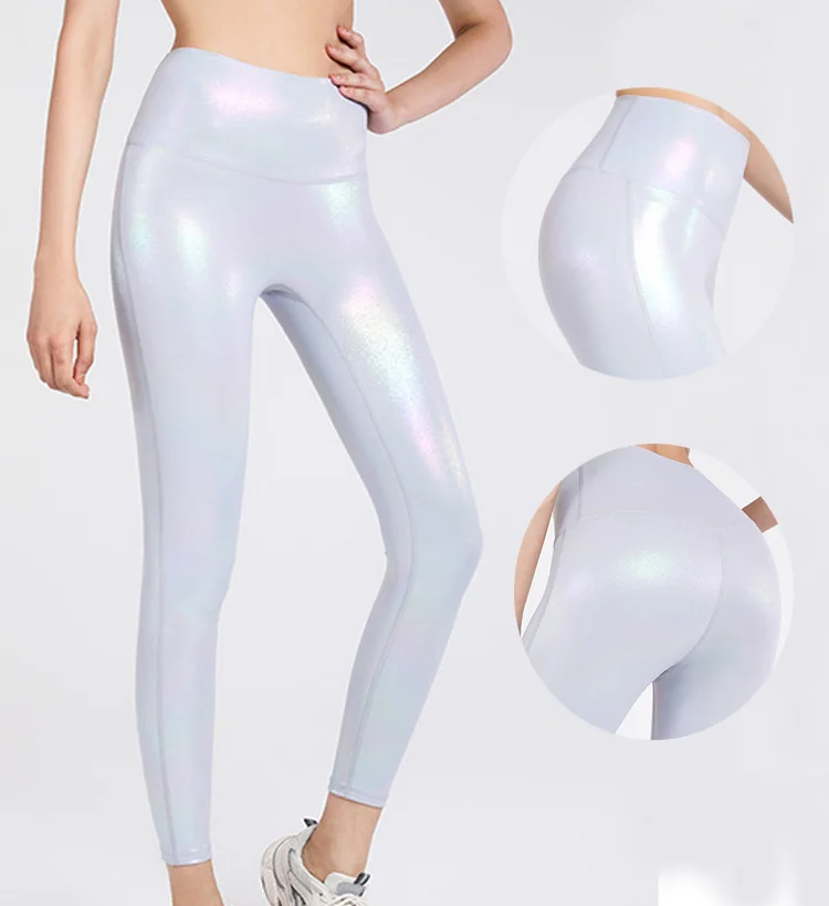 Shiny yoga leggings discount