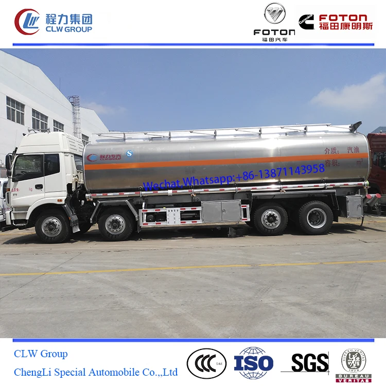 Foton 32000 Liter Hot Oil Fuel Tank Trucks 8x4 45 Ton Oil Fuel Tank