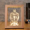 Wholesale Wooden 3D LED Love Photo Frames Custom Designs Wedding Decorative Display Wood Picture Acrylic Photo Frame