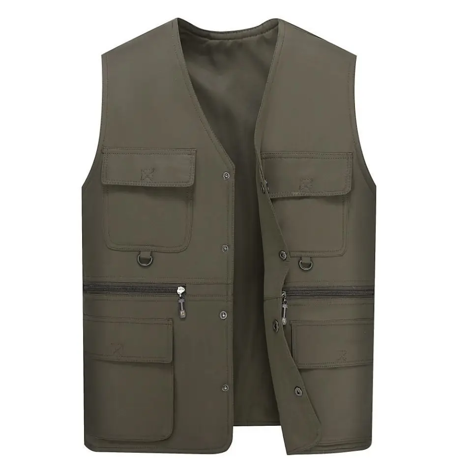 2024 Custom Designs Newest Outdoor Men's Multi Pocket Cotton Life Vest Fishing Vest Wholesale Fishin