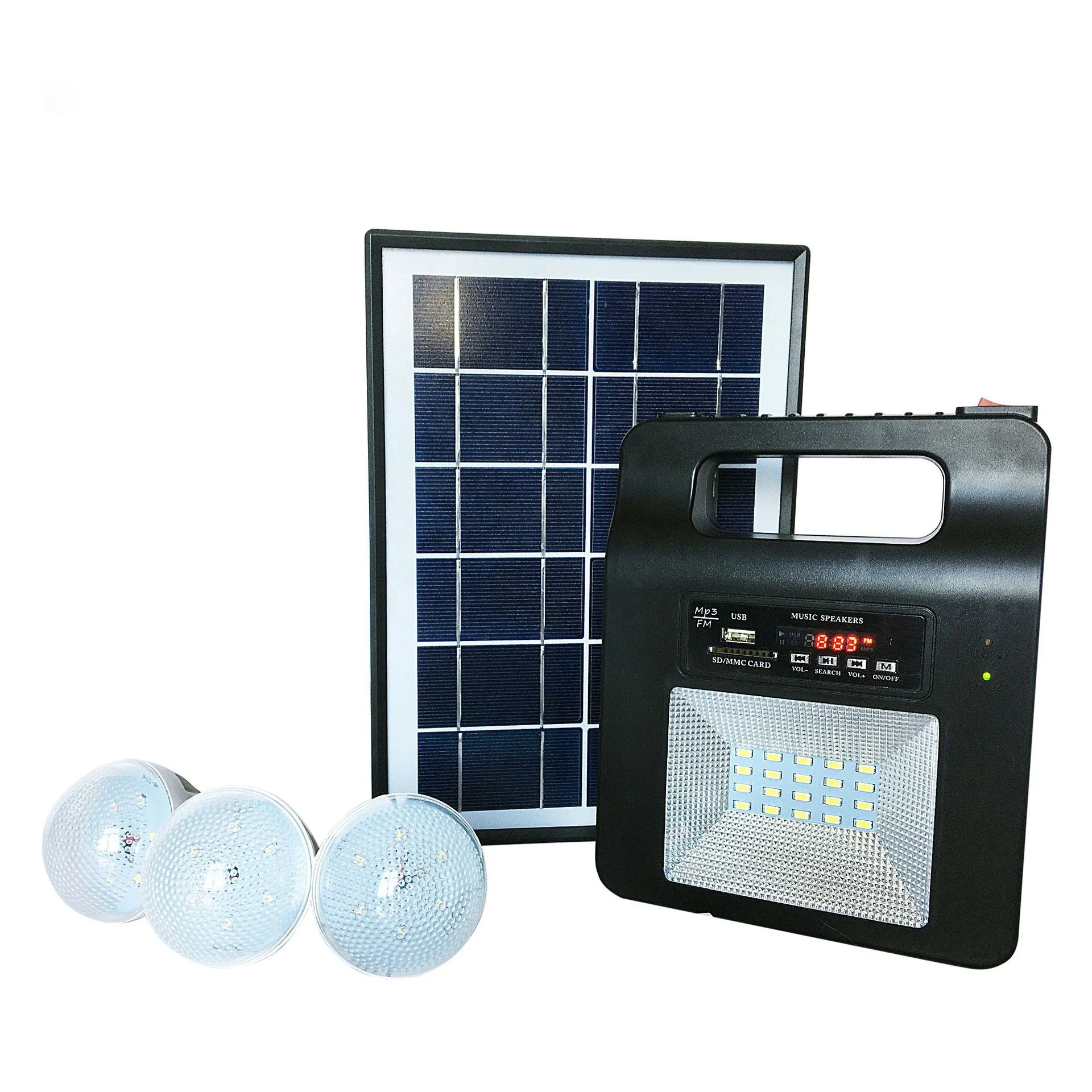 3 Led Lamps Portable Emergency Solar Generator Lighting Kit Solar