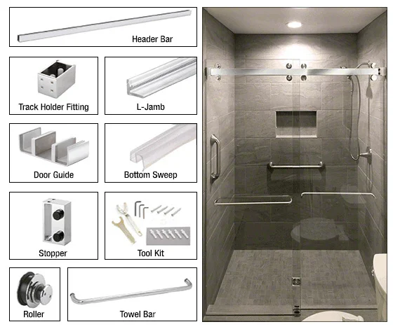 Hot   L-Jamb with Pre-Applied Tape Sealing   80 Inch Replacement Clear  Plastic L-seal for Sliding Shower Door Systems supplier