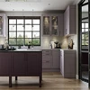 Italian wooden kitchen design Purple Unique design hand make wood kitchen spray painted wood kitchen