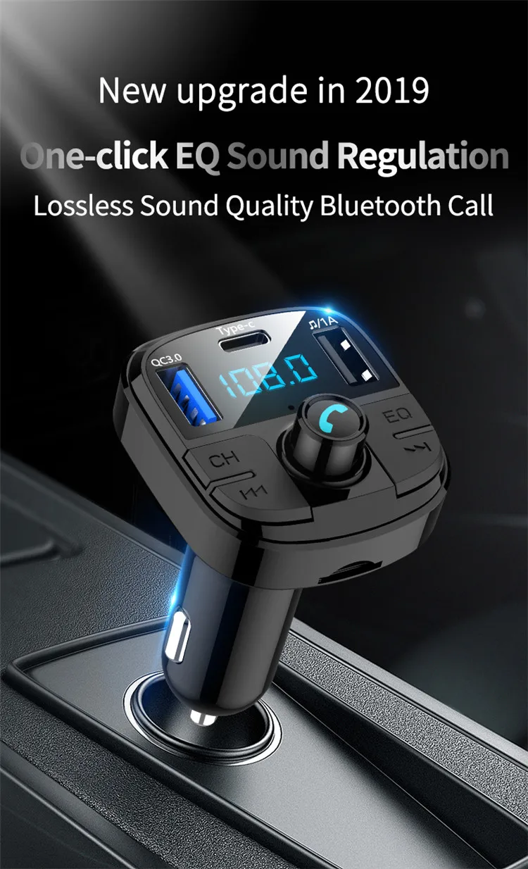 BT29 Fast delivery the best car mp3 player with bluetooth fm transmitter car charger qc 3.0 price wireless car fm transmitter
