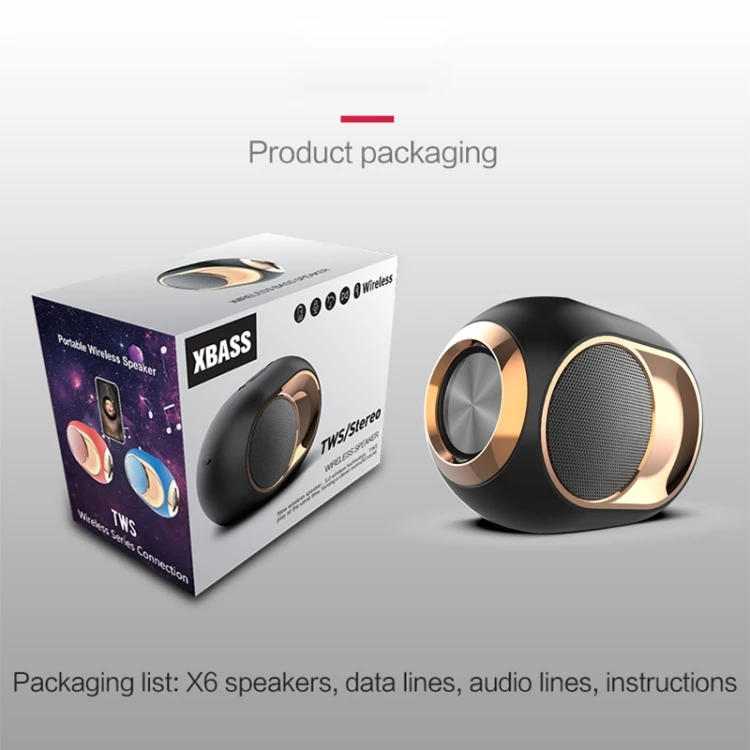 TWS portable blue tooth wireless speaker waterproof dust-proof bass stereo - ANKUX.COM