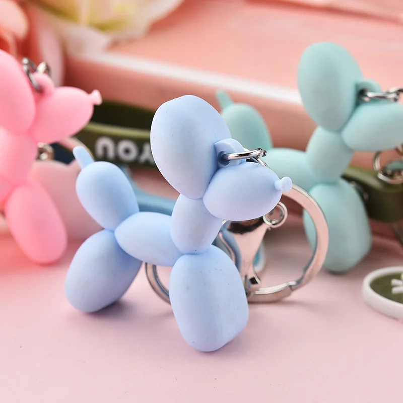 Fashion Cute Balloon Dog Keychain Key Ring For Phone Bag Car Pendant Gifts Girls 
