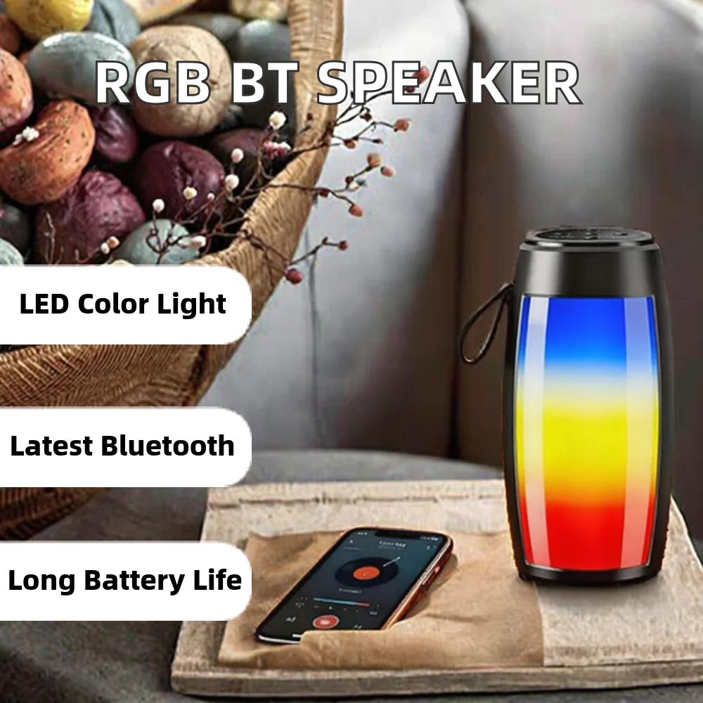 Portable RGB LED for Bluetooth Speaker with Wireless Rechargeable BT ...