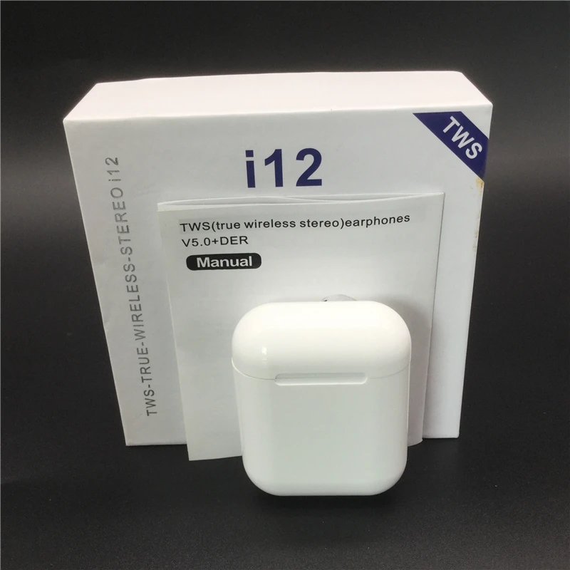 Amazon i12 TWS 5.0 Wireless Earbuds i12s Luxury Earphones Waterproof Sport Headphone Memory with Charger Box - ANKUX.COM