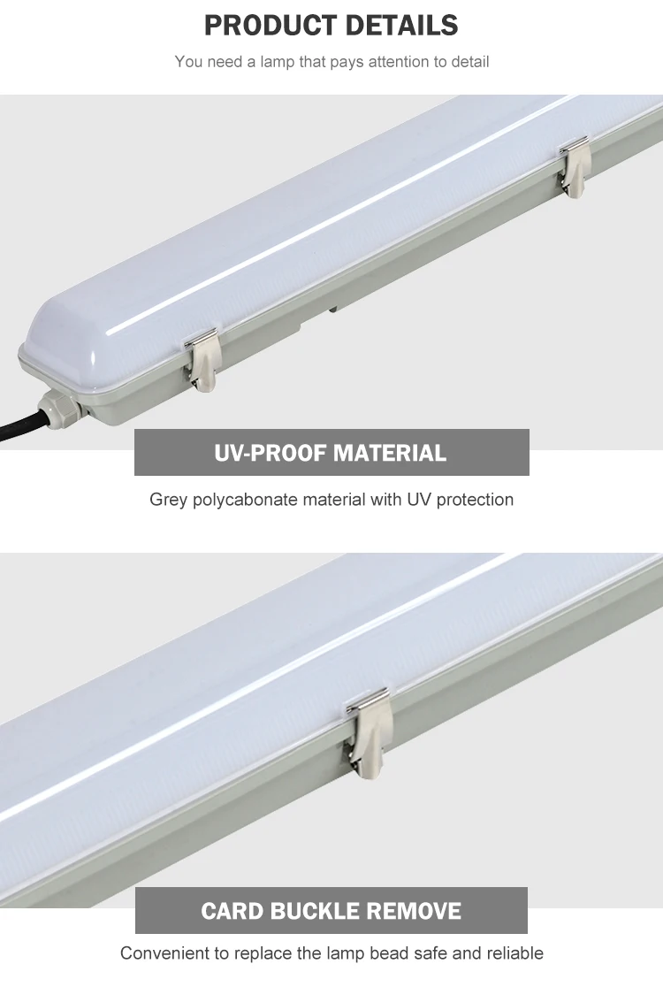 Wholesale library office 4ft 40w 60w led slim vapor tight