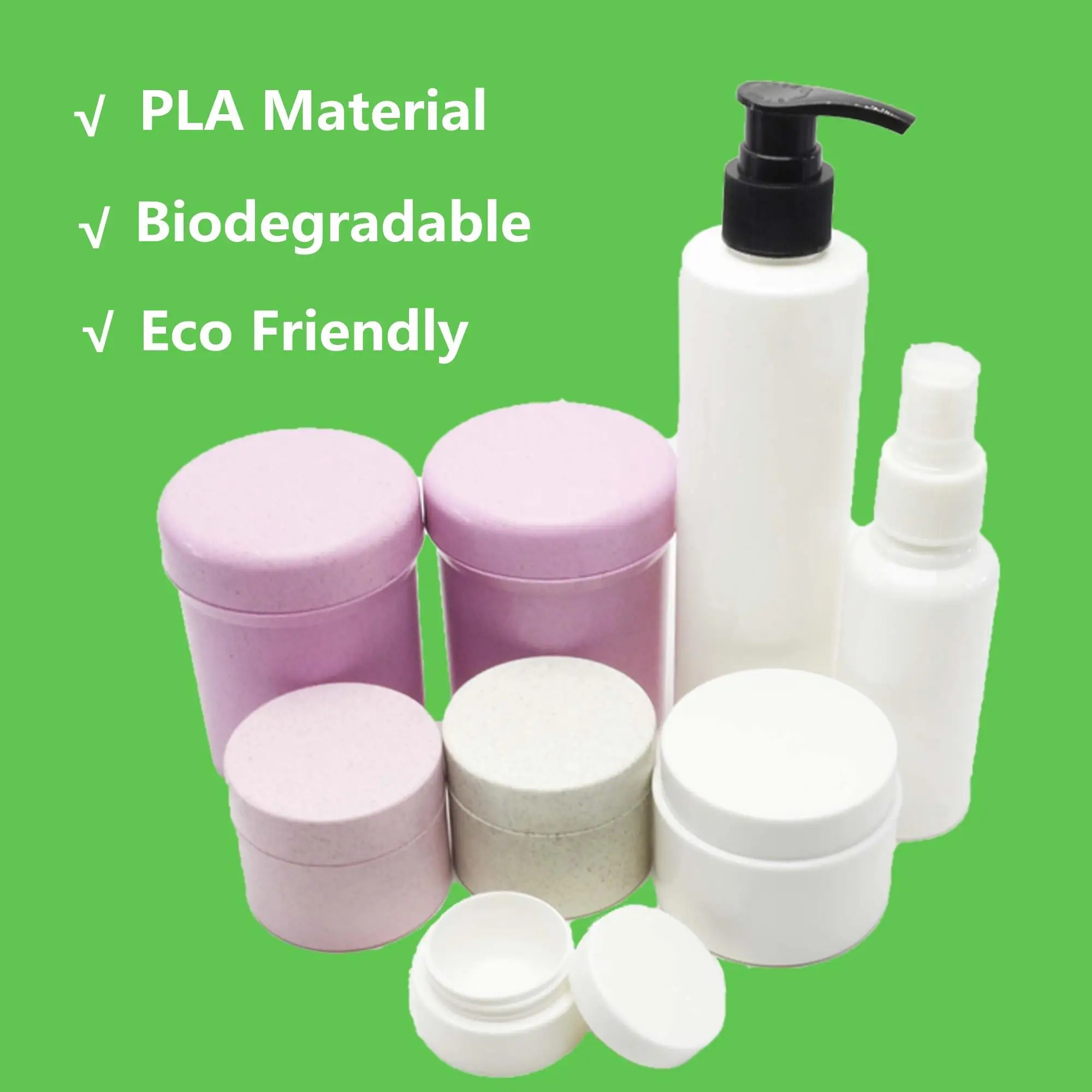 Environmental 100% Pla Cream Jar 15g 30g 50g 100g 250g 2oz Eco Corn