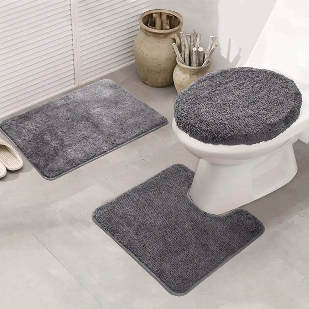 Microfiber Soft Absorbent Bathroom Rugs Set 3 Piece For Sale Buy