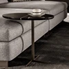round quartz top wooden legs modern design wood side end coffee table