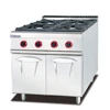 380V Stainless Steel Gas Stove Range with 4 Burner, Best Gas Wok Range With cabinet