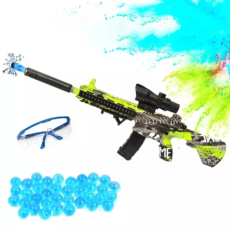Pistola M416b Water Gel Beads Blaster Guns Outdoor Toy Gel 5000pcs Seeds Gun Bullet Blaster 7