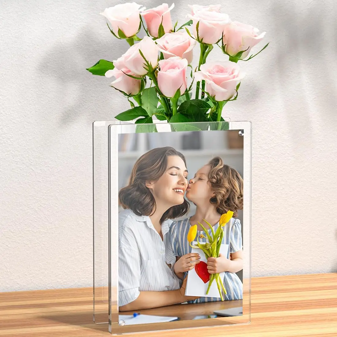 Flower Vase & Magnetic Picture Frame 2 in 1 - Customizable