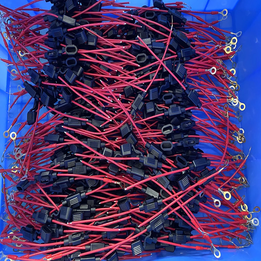 dc5.5*2.1mm male to open with 3A 5A 10A fuse electric cable - ANKUX.COM