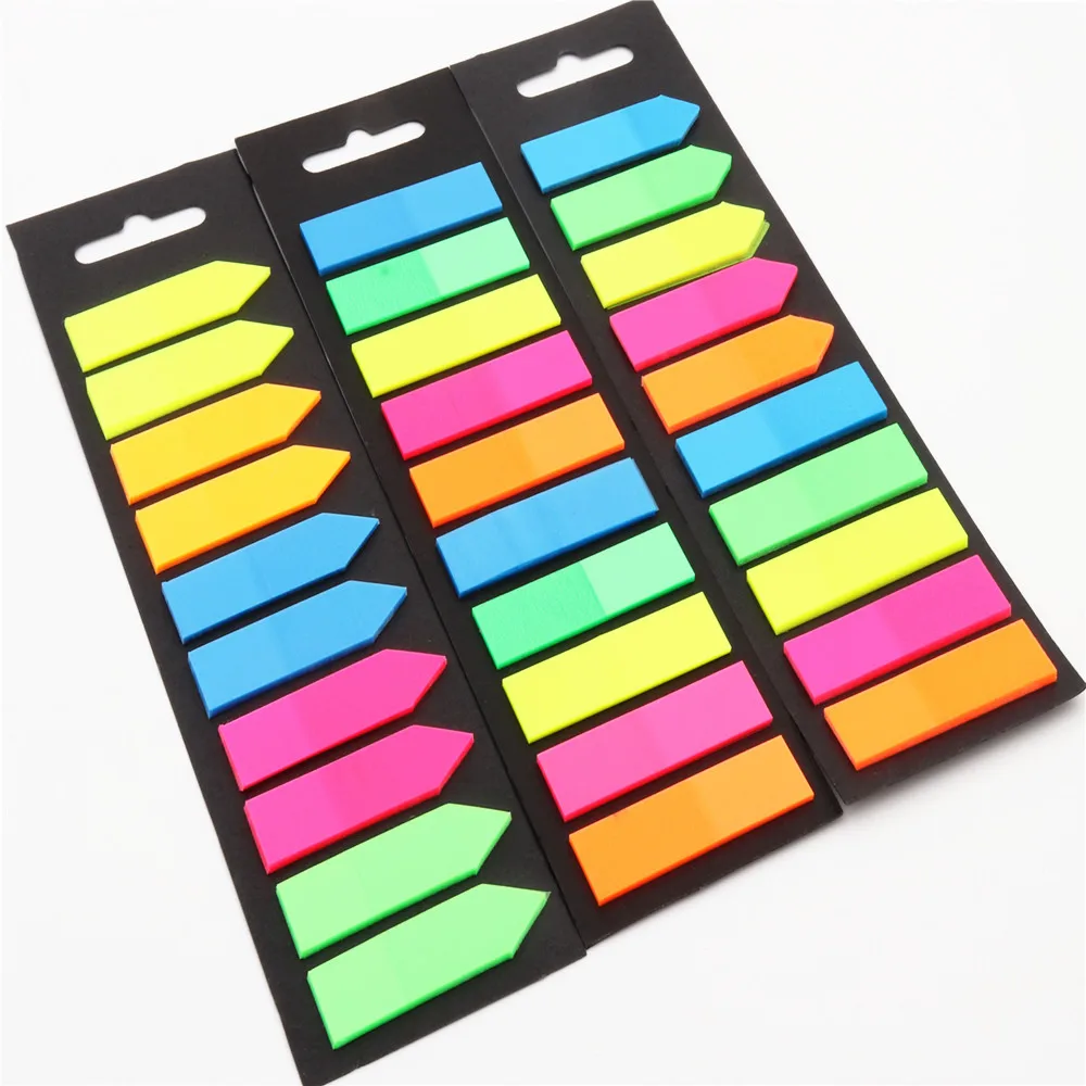 Fluorescence Self Adhesive Small Translucent Notebook Planner Sticky