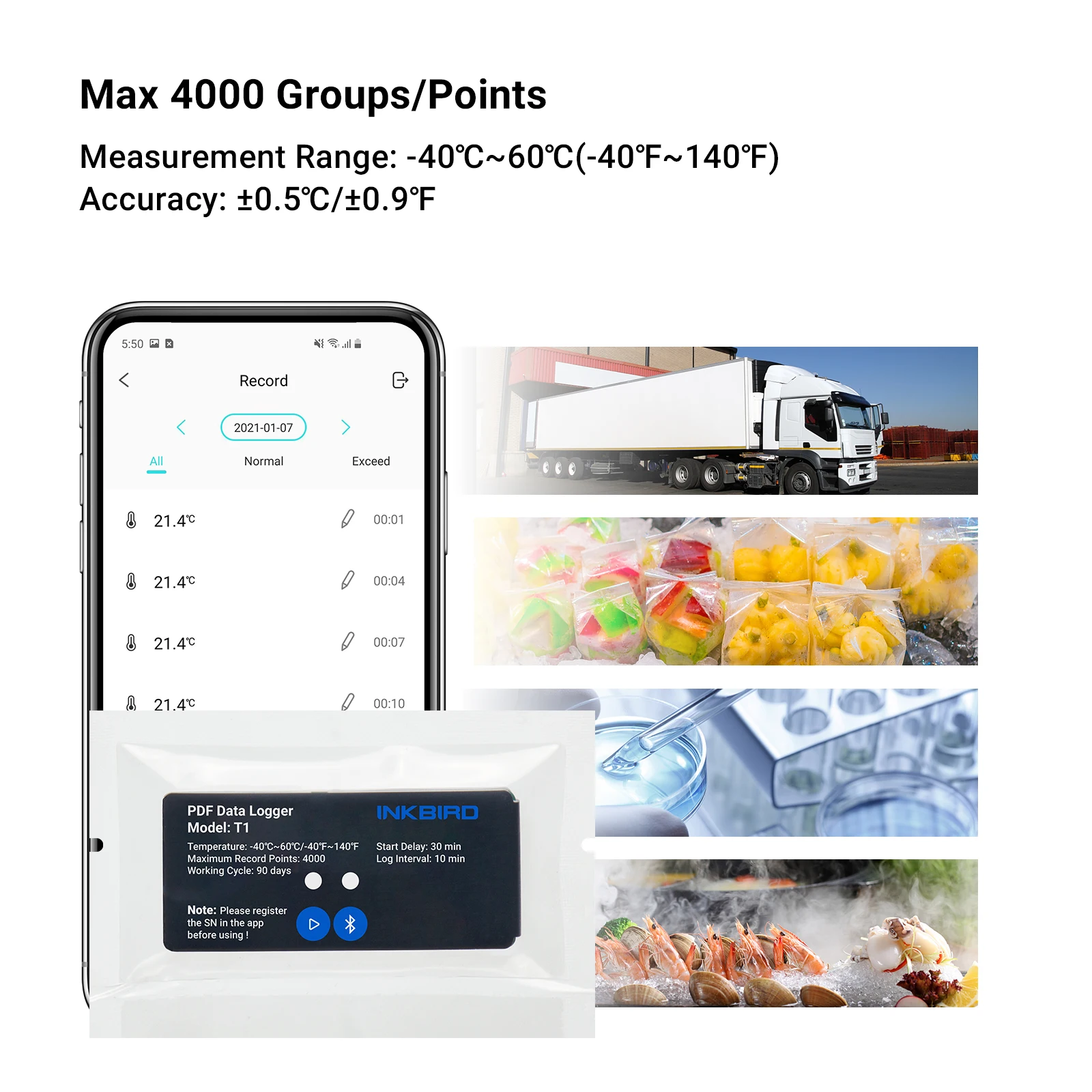 Cold Chain Data Logger Digital Lcd Display Thermometer And Hygrometer ...