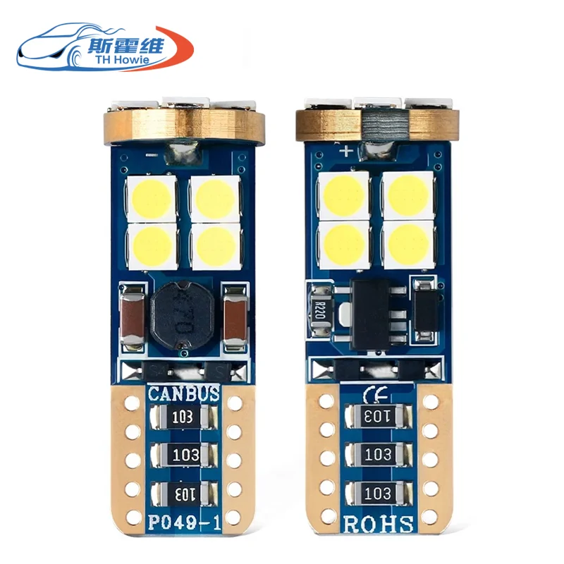 T10 Socket W5W Led 194 Bulbs 168 Canbus Car license plate light 12 SMD 3030 Chip Error Free White Auto Interior Dome Lamp