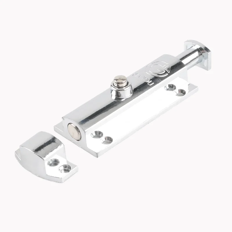 Cabinet Lock LS406 Door Window Latch Push Button Type Surface Mounted Bolt Spring Latch Zinc Alloy Decorations Cutting factory