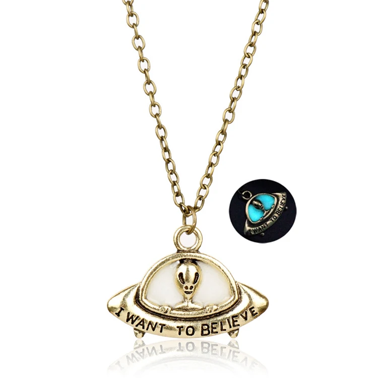 Ufo Necklace Necklace Alien Luminous 