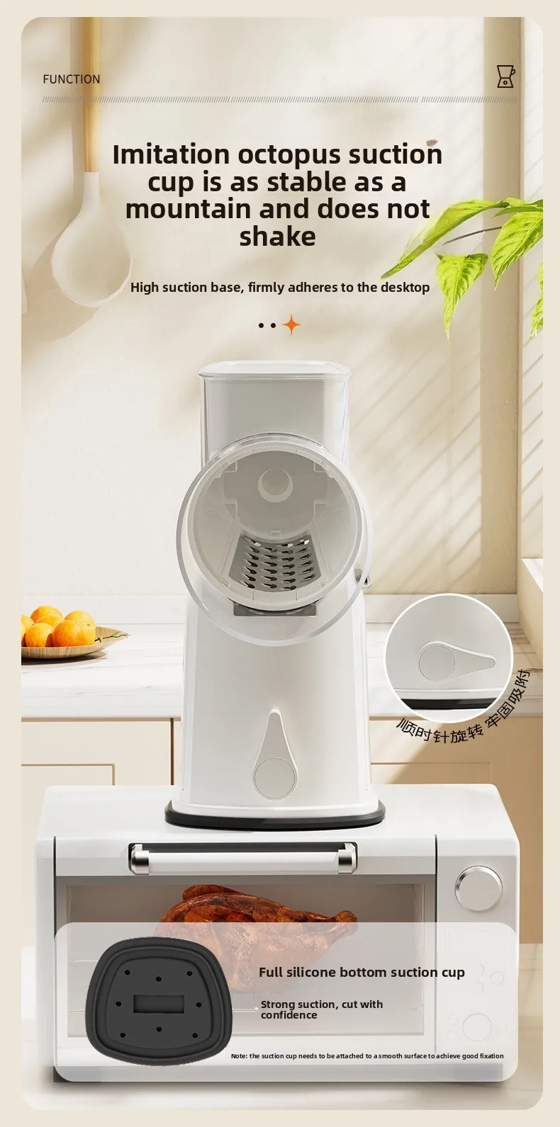 Multifunctional PP Drum Vegetable Slicer Hand-Cranked Fruit/Vegetable Tool with Multiple Blade Heads Safe Usage