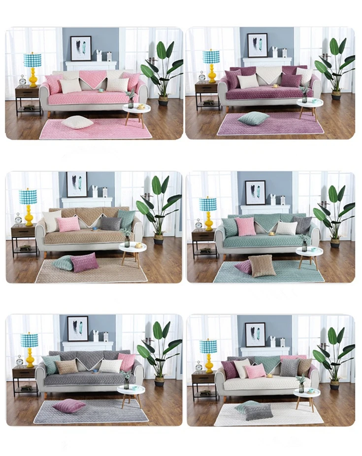 High quality custom waterproof cut furniture protectors L-shaped elastic sofa cover