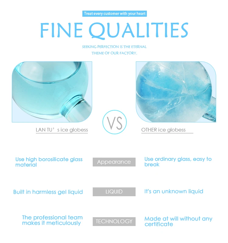 2021 New Ice Globe Face Massage Balls Cooling Frozen Mini Facial Ice