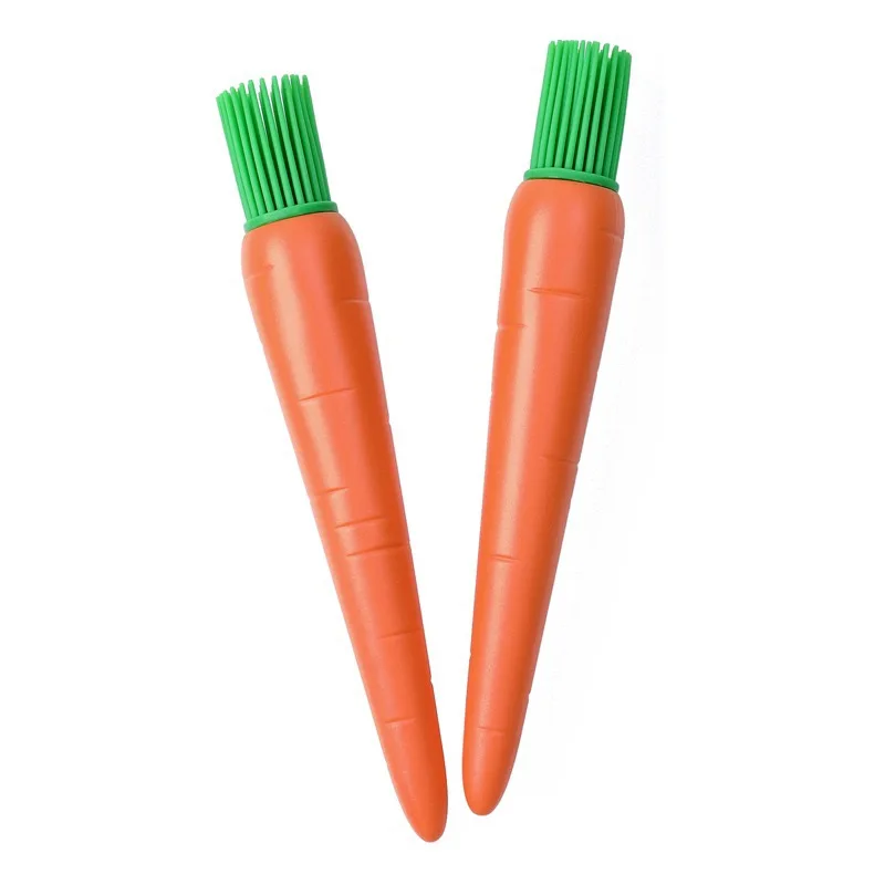 Eco-friendly Creative Carrot Shape Barbecur Oil Brush Kitchen Tools Cake Butter Cream Silicone Baking Brush