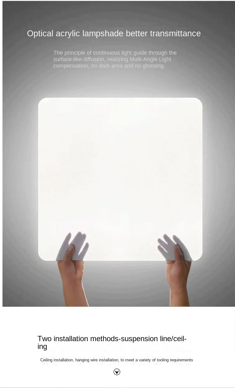 product led office square chandelier for meeting rooms gyms shopping malls ceiling lamp with modeling light-2