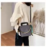 2019 fall and winter fashion matte embroidered line chain scarf fresh handbag women wild single shoulder messenger bag