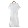 Women Maternity Lounge Wear Plain White Cotton Plus Size Pajamas Wholesale Sexy Lace Nightgown