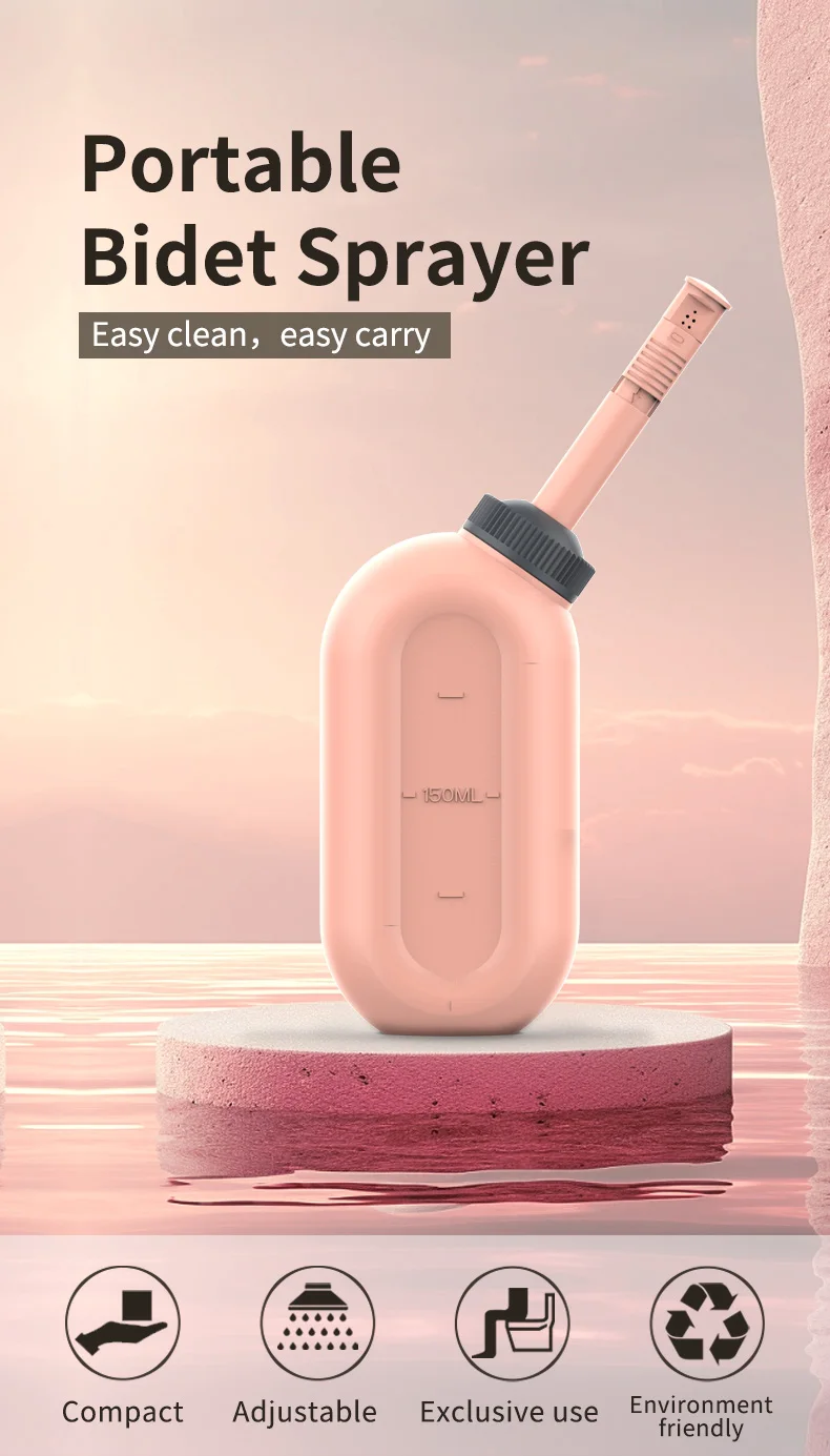 300ml Portable Shattaf Bidet Handheld Travel Sprayer Easy Operation Perfect for Personal Hygiene, Outdoor Living & Pray Cleaning supplier