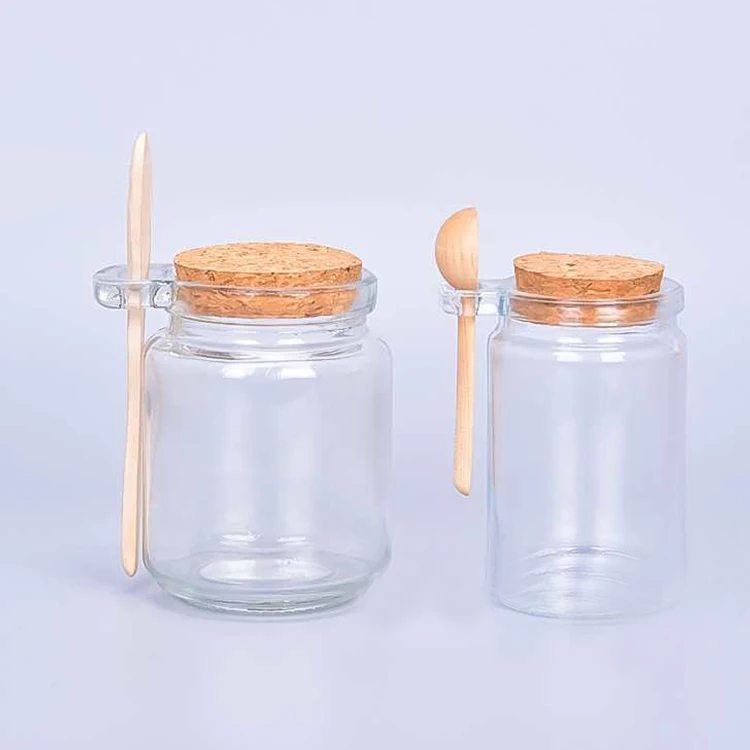 Bath Salt Glass Bottle 8oz Spice Jar with Spoon - China Glass and