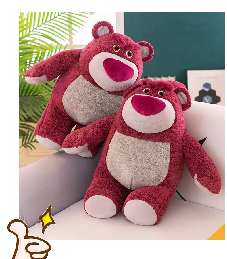 27cm Cute Cartoon Strawberry Bear Plush Toy Children's Doll Strawberry