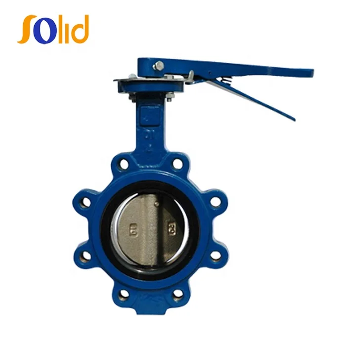 API/ANSI/DIN/JIS/ASME/Awwa EPDM PTFE PFA Rubber Lining Ductile Iron Cast Iron Wafer Lug Butterfly Valves