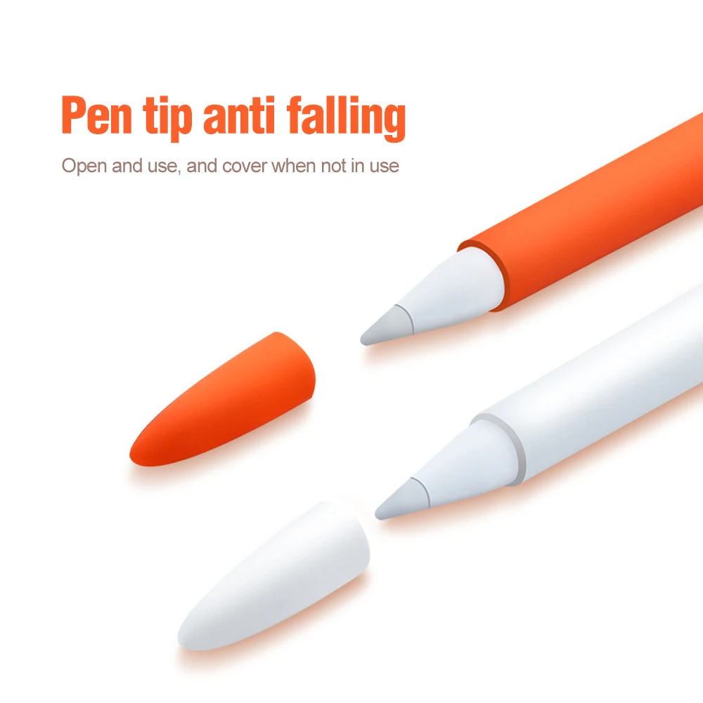 For Apple Pencil Cases,Cute Carrot Soft Silicone Protective Sleeve