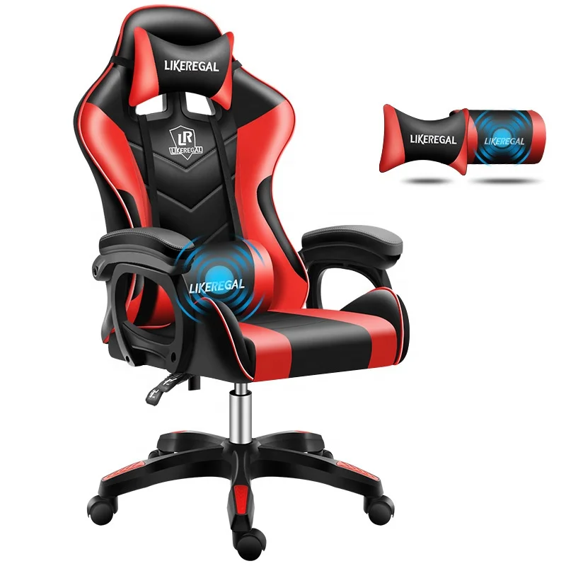 gaming chair with massage pillow