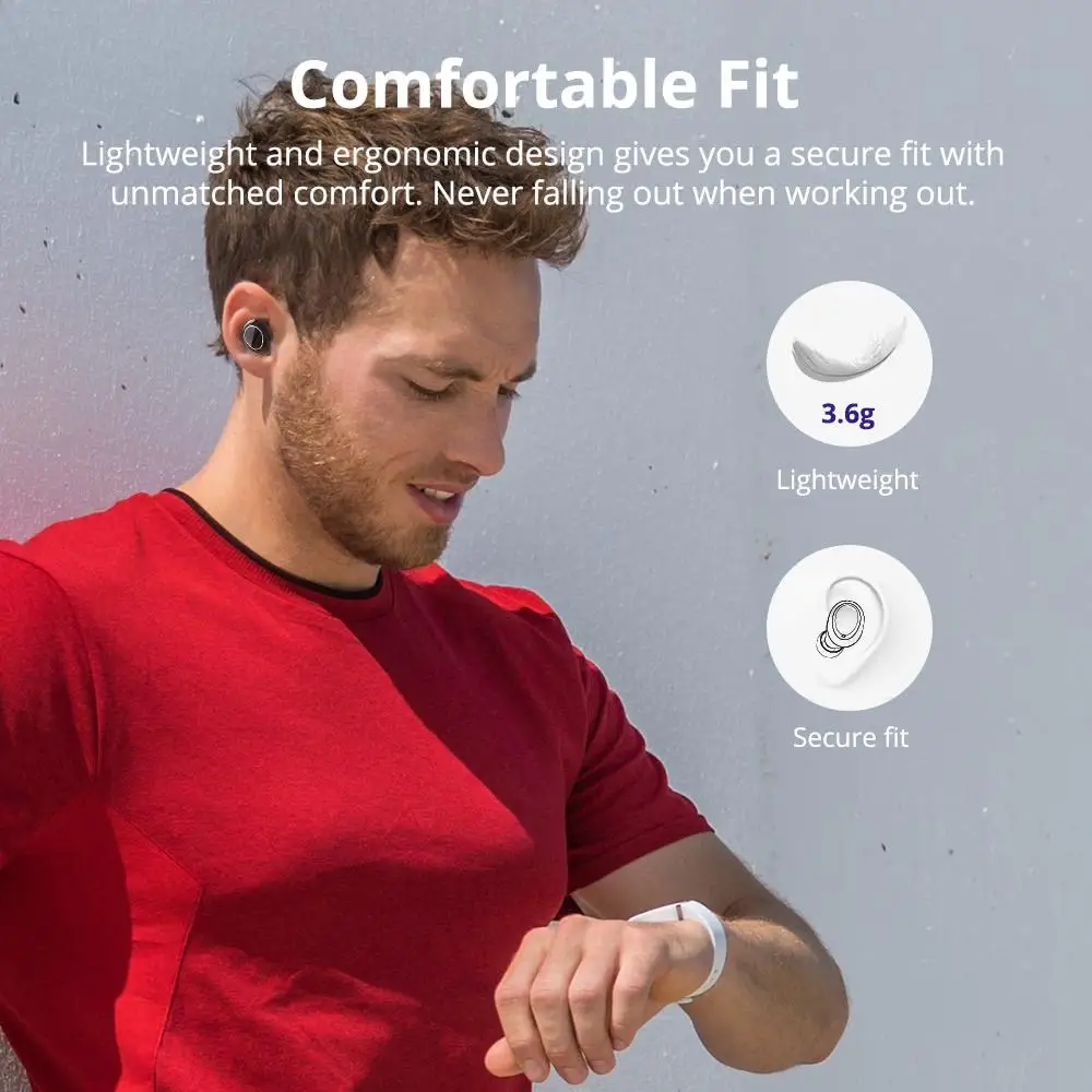 Tronsmart Onyx Neo TWS Earpiece Bluetooth 5.0 Earphones Sport Earbuds Headset With Mic For smart Phone Xiaomi Samsung Huawei LG - ANKUX.COM
