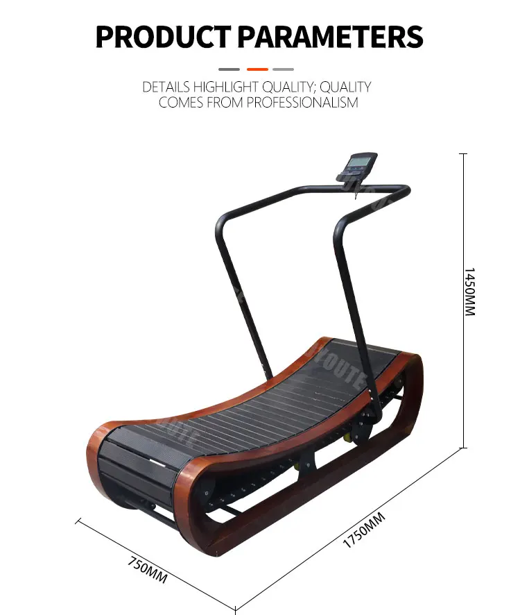 Syt 2021 Commercial Wooden Treadmill Curved Running Machine Manual