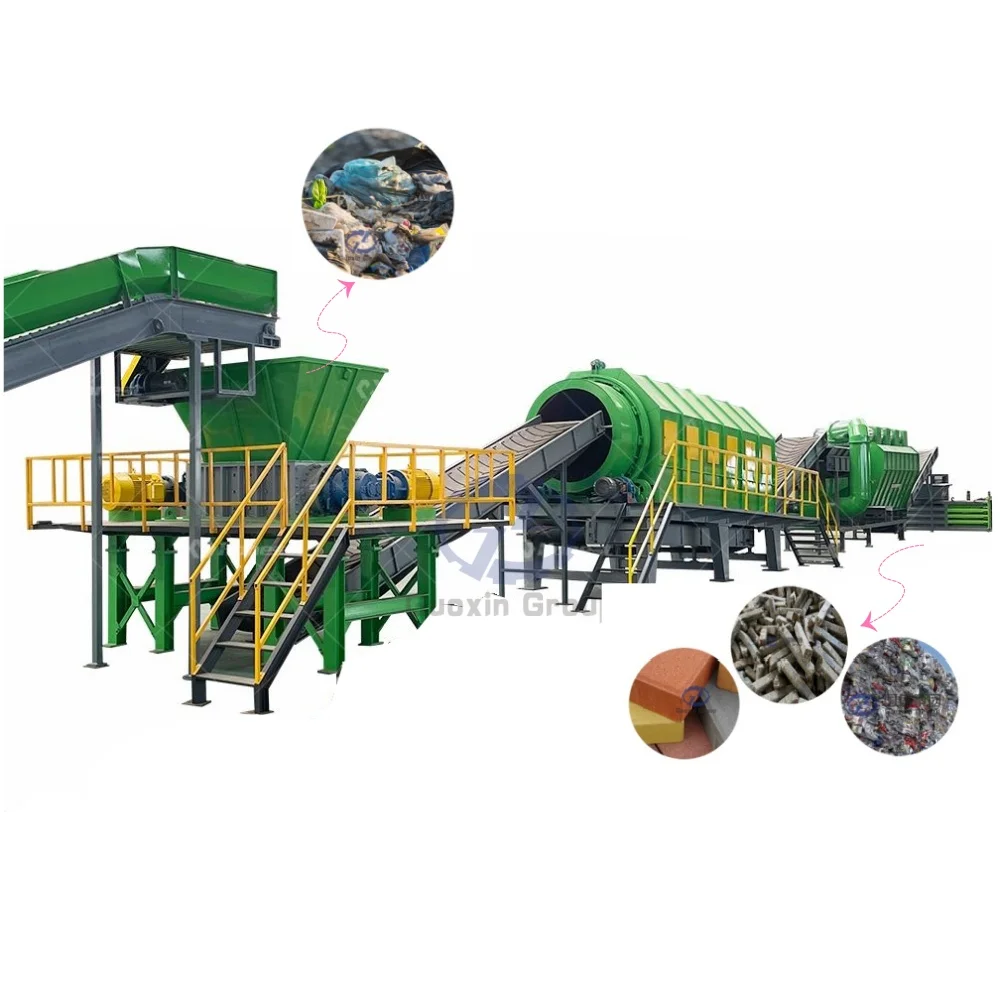 Concrete Waste Recycling Factory Urban Waste Sorter Commercial Use Garbage  Recycling Plant for RDF