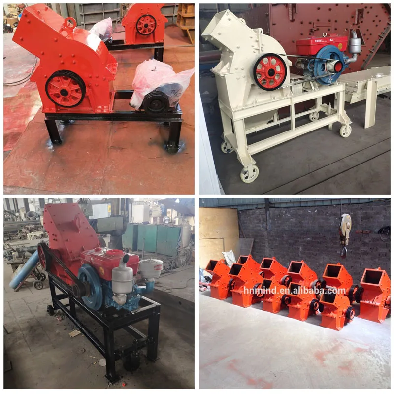 Portable Mini Diesel Engine Hammer Mill Crusher,Small Scale Mobile Coal