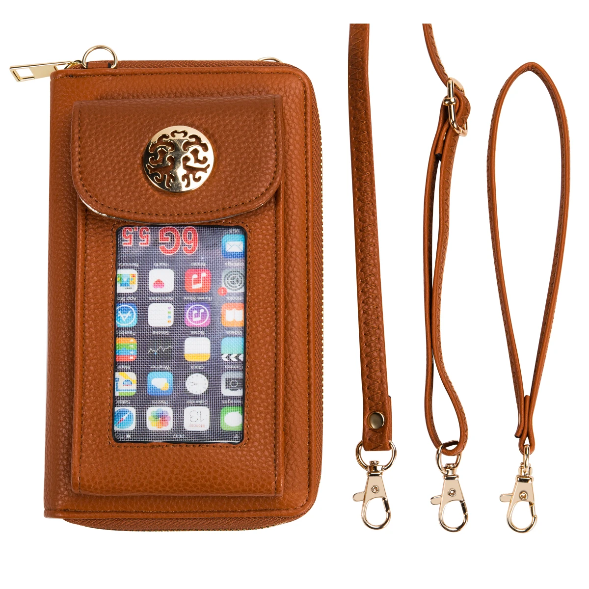 Women Wristlet Wallet With Cell Phone Holder Small Crossbody Bags