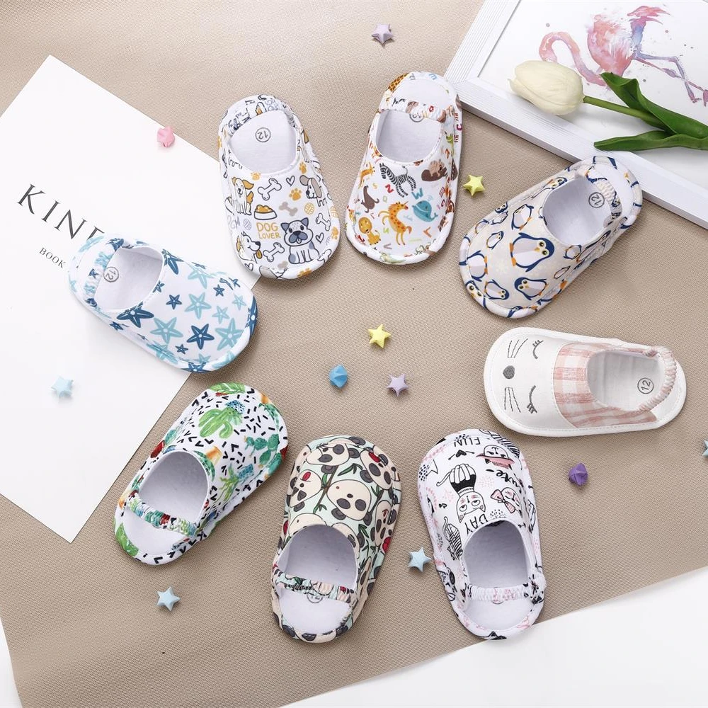 
[simfamily]Baby Cute Shoes Cotton Cloth Baby Sandals Slip Slippers Fluffy Baby Shoes 